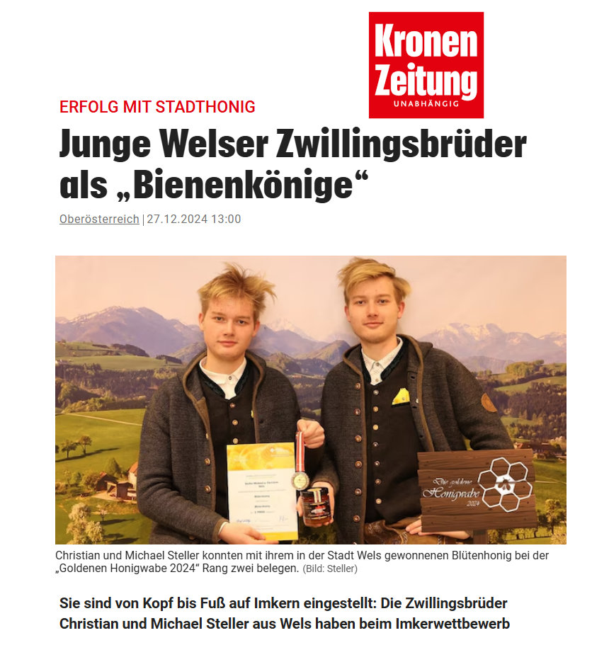 Zeitungsartikel Kronen Zeitung